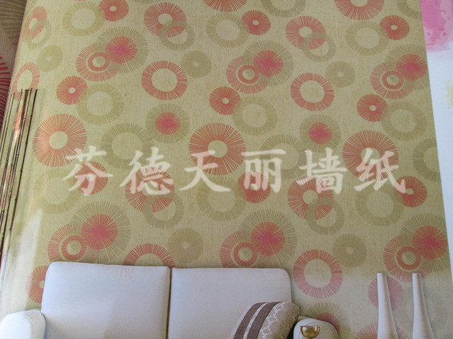 简约现代大圆图案 客厅背景墙壁纸
